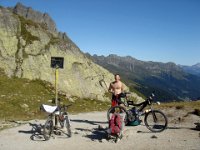 Grenze Oesterreich Schweiz am Scxhlappiner Joch : MTB, Transalp, Transalp 2008
