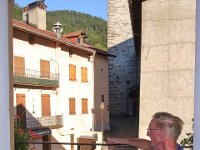 Klaus in der Abendsonne auf dem Balkon : Gsteig Moustiers, MTB, Transalp, Transalp 2015